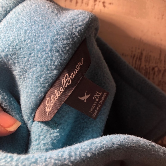 Eddie Bauer Blue Fleece Vest  XXL Polartec NWOT - Picture 6 of 7